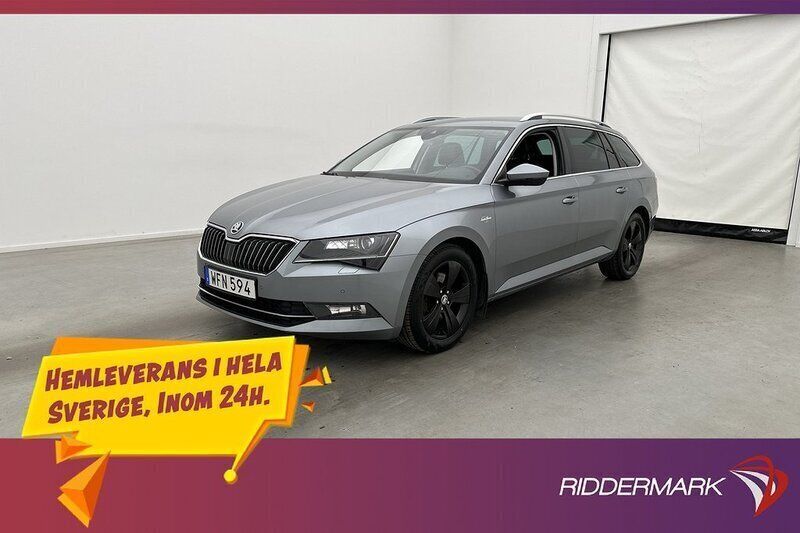 Grå Begagnad 2017 Skoda Superb LAURIN & KLEMENT Kombi | 219 800 kr (Marknadspris) - Bild 1/3