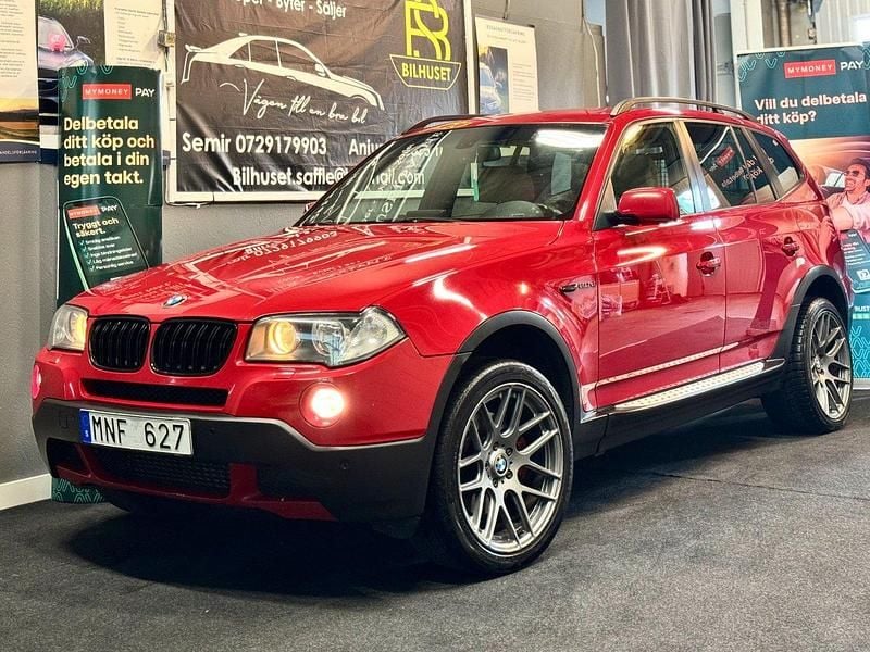 Röd Begagnad 2008 BMW X3 M Sport SUV | 79 900 kr (Marknadspris) - Bild 1/4