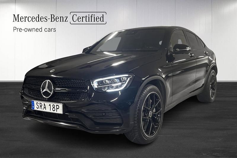 Svart (black) Begagnad 2022 Mercedes GLC220 AMG Line Premium Plus Sportkupé | 519 000 kr (Dyr) - Bild 1/4