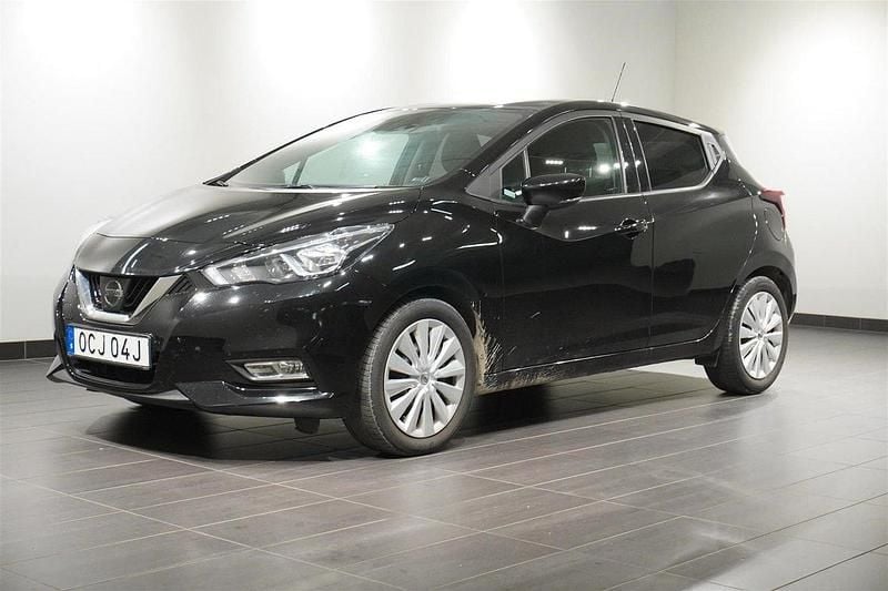 Svart Begagnad 2018 Nissan Micra Acenta Halvkombi | 129 900 kr (Bra pris) - Bild 1/2