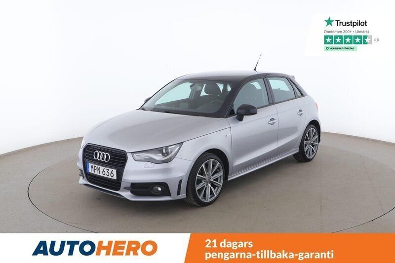 Silver Begagnad 2014 Audi A1 Sportback Sport Halvkombi | 94 000 kr (Marknadspris) - Bild 1/4