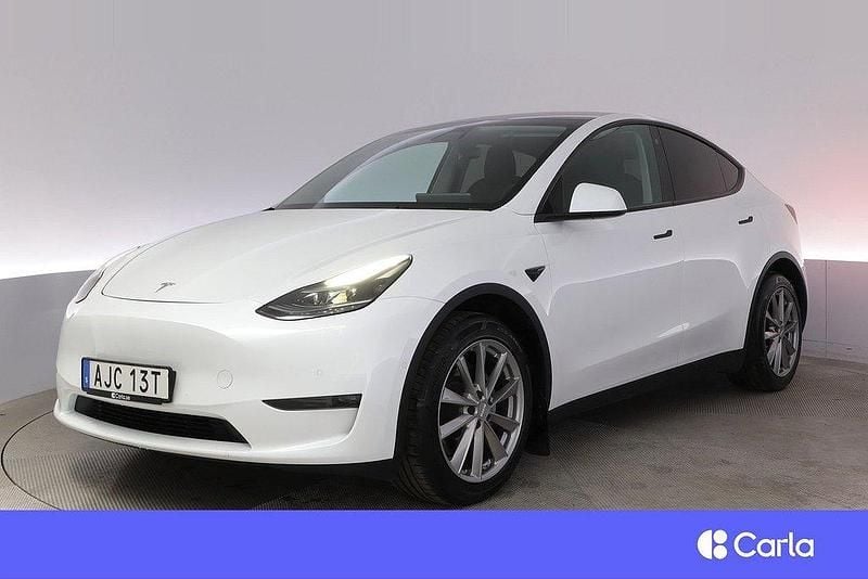 Vit Begagnad 2021 Tesla Model Y Long Range AWD SUV | 377 900 kr (Bra pris) - Bild 1/4