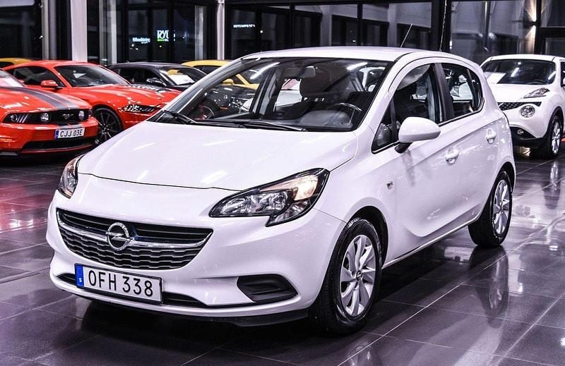 Vit Begagnad 2016 Opel Corsa Enjoy Halvkombi | 59 900 kr (Bra pris) - Bild 1/4