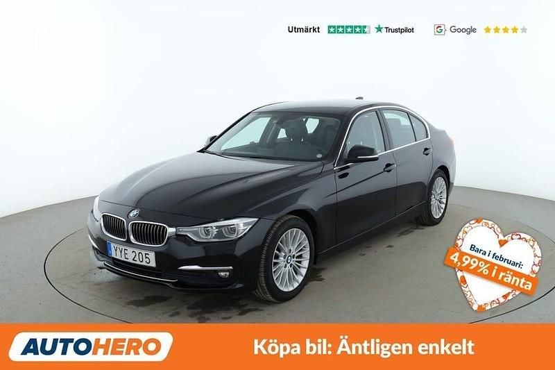Begagnad BMW 318 Luxury Line 151 HK (111 kW) 2017 Svart Sedan
