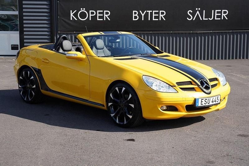 Gul (yellowstone) Begagnad 2007 Mercedes SLK200 Cab | 119 000 kr (Marknadspris) - Bild 1/4