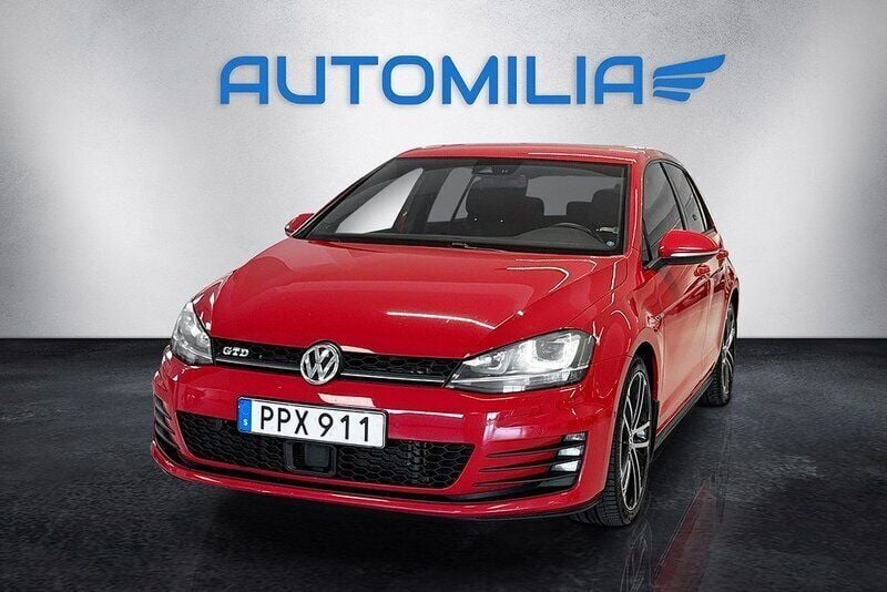 Röd Begagnad 2014 VW Golf VII GTD Halvkombi | 129 900 kr (Marknadspris) - Bild 1/4