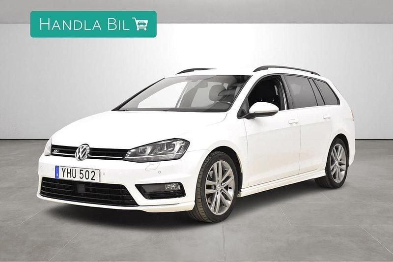Vit Begagnad 2016 VW Golf VII R-line Kombi | 154 700 kr (Marknadspris) - Bild 1/4