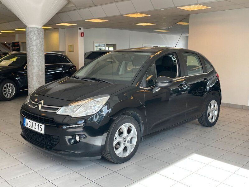 Svart Begagnad 2016 Citroën C3 Halvkombi | 79 900 kr (Marknadspris) - Bild 1/4