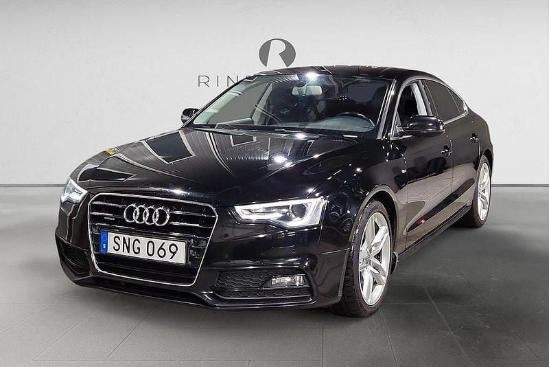 Svart Begagnad 2015 Audi A5 Sportback S-Line Halvkombi | 154 900 kr (Marknadspris) - Bild 1/3
