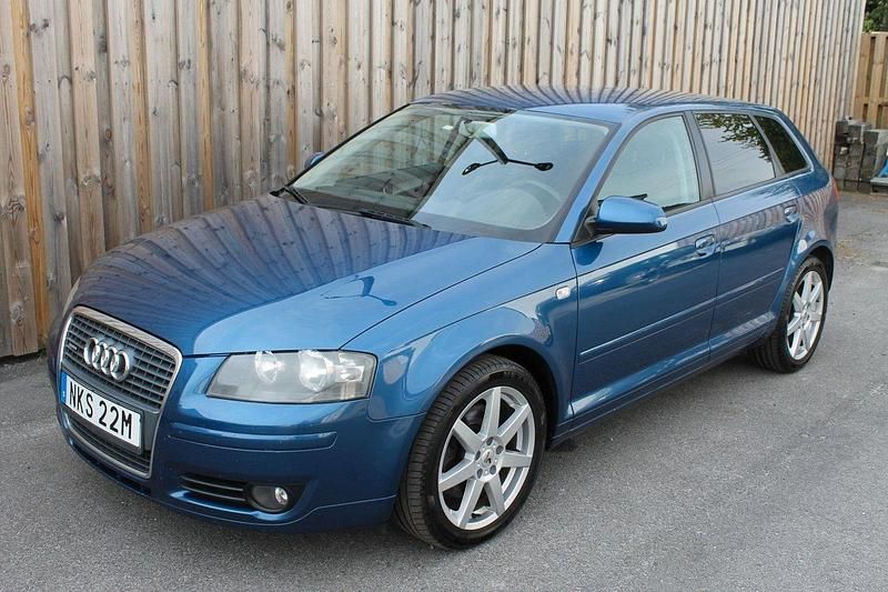 Blå Begagnad 2007 Audi A3 Sportback Halvkombi | 47 900 kr (Marknadspris) - Bild 1/4