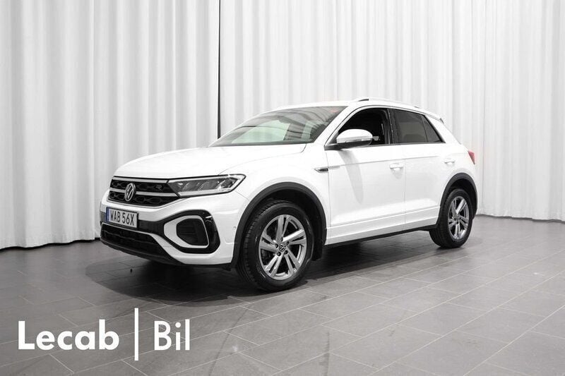 Vit Begagnad 2023 VW T-Roc R-line SUV | 344 500 kr (Marknadspris) - Bild 1/4