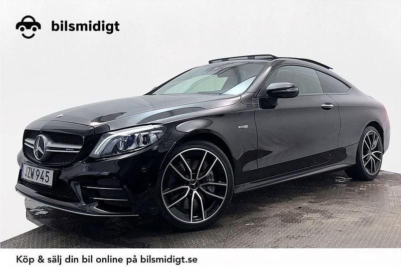 Svart Begagnad 2018 Mercedes C43 AMG AMG line Sportkupé | 499 900 kr (Marknadspris) - Bild 1/4