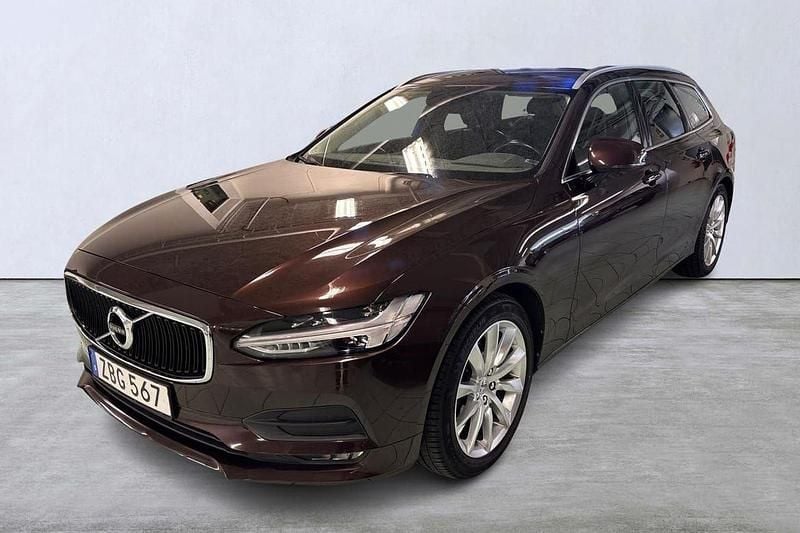 Mörkbrun (brun) Begagnad 2018 Volvo V90 Business Edition Kombi | 195 000 kr (Marknadspris) - Bild 1/4