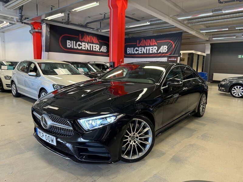 Svart metallic pärleffekt Begagnad 2020 Mercedes CLS450 AMG Halvkombi | 449 000 kr - Bild 1/4