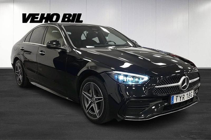 Begagnad Mercedes C300e AMG 313 HK (230 kW) 2024 Svart Sedan