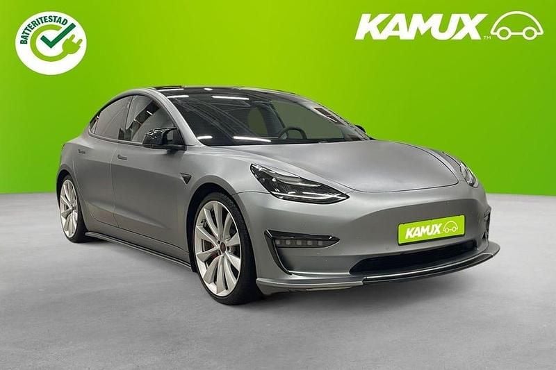 Vit Begagnad 2019 Tesla Model 3 Performance Sedan | 289 700 kr (Lite dyr) - Bild 1/4