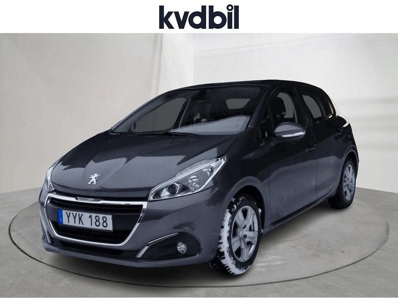 Mörkgrå Begagnad 2019 Peugeot 208 Active Halvkombi | 99 900 kr (Marknadspris) - Bild 1/3