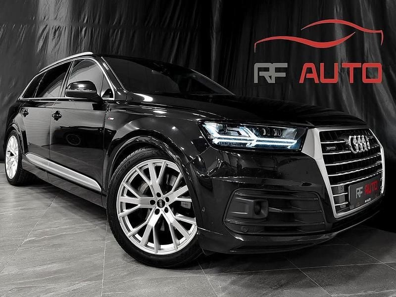 Svart Begagnad 2015 Audi Q7 S-Line SUV | 334 900 kr (Marknadspris) - Bild 1/4