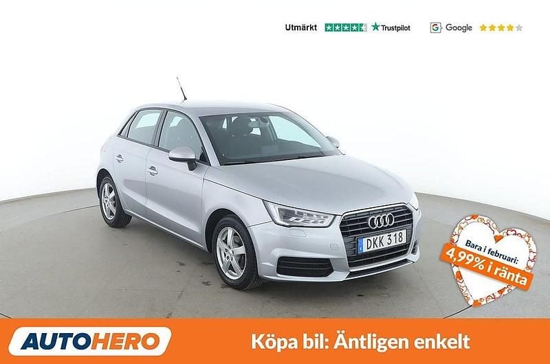 Begagnad Audi A1 Sportback Comfort 96 HK (70 kW) 2015 Silver Halvkombi