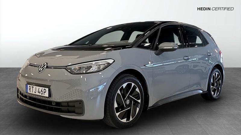 Grå (grey) Begagnad 2021 VW ID.3 Pro Performance Halvkombi | 219 900 kr (Bra pris) - Bild 1/4