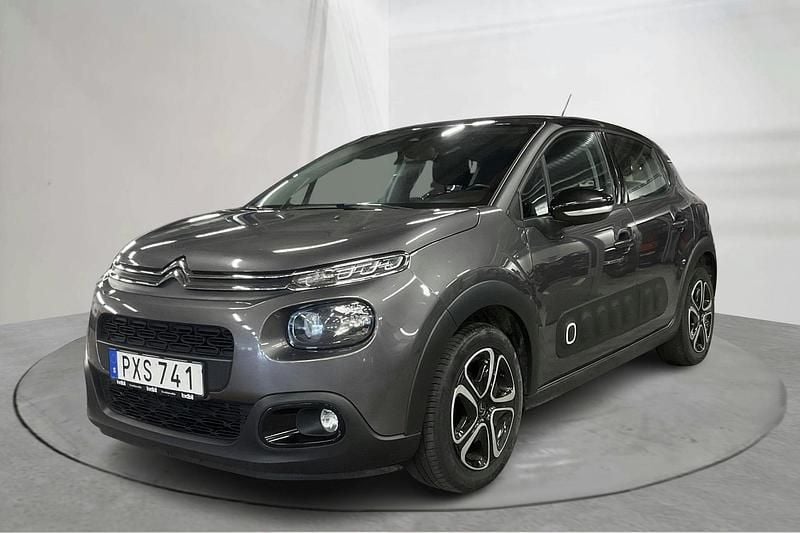 Grå Begagnad 2019 Citroën C3 Feel Halvkombi | 74 800 kr (Superpris) - Bild 1/4