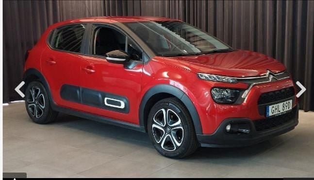 Röd Begagnad 2021 Citroën C3 Feel Halvkombi | 109 000 kr (Marknadspris) - Bild 1/1