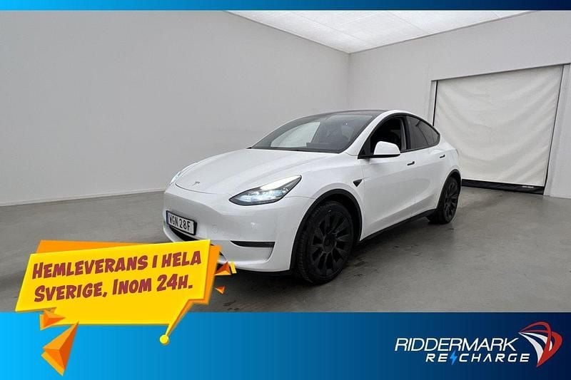 Vit Begagnad 2021 Tesla Model Y Long Range AWD SUV | 314 800 kr (Lite dyr) - Bild 1/3