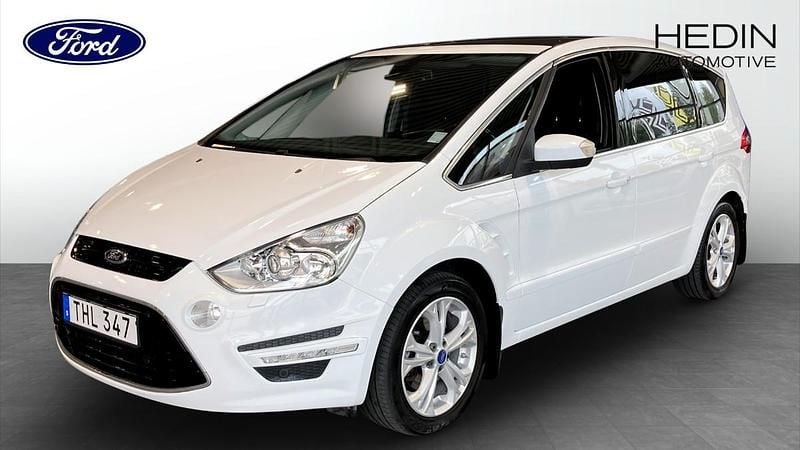 Vit (white) Begagnad 2015 Ford S-MAX S Minibuss | 129 900 kr (Bra pris) - Bild 1/4