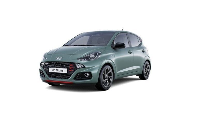 Mangrove green pearl Ny 2025 Hyundai i10 N Line Halvkombi | 179 000 kr (Marknadspris) - Bild 1/3