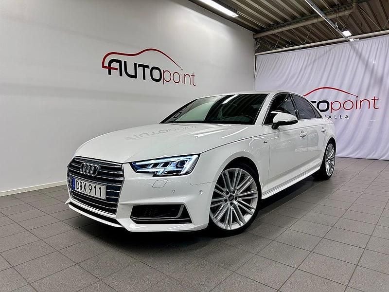 Begagnad Audi A4 S-Line 190 HK (139 kW) 2018 Vit Sedan