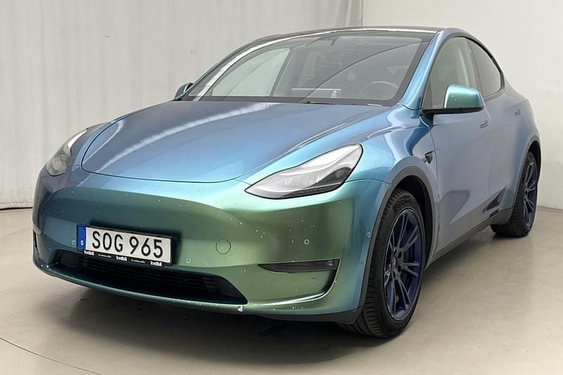 Vit Begagnad 2021 Tesla Model Y SUV | 279 000 kr (Marknadspris) - Bild 1/4
