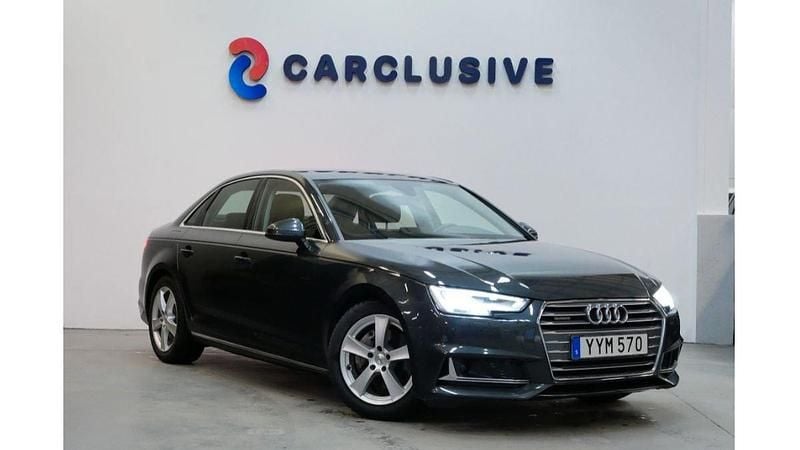 Grå Begagnad 2018 Audi A4 Sport Sedan | 189 900 kr (Marknadspris) - Bild 1/4