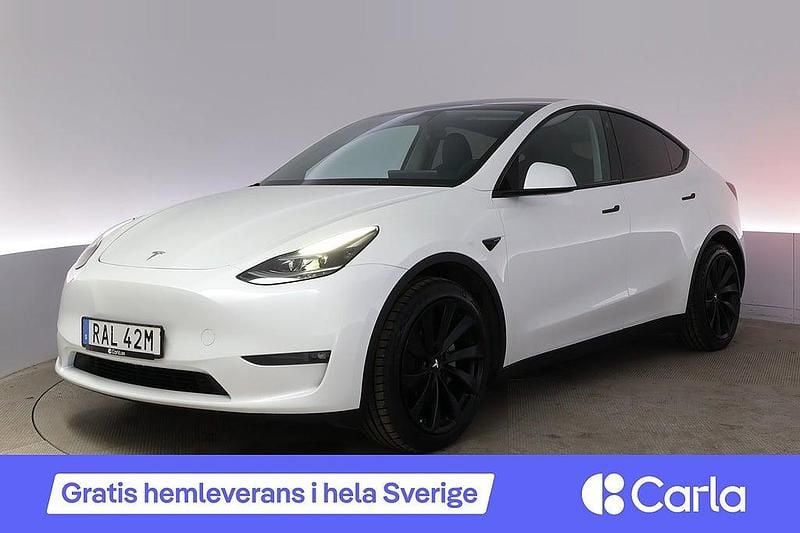 Vit Begagnad 2023 Tesla Model Y Long Range AWD SUV | 404 900 kr (Marknadspris) - Bild 1/4