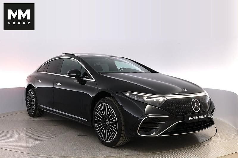 Svart (obsidiansvart metallic) Begagnad 2024 Mercedes EQS450+ Edition Halvkombi | 1 293 900 kr (Marknadspris) - Bild 1/4