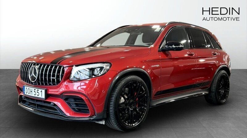 Mörkröd (red) Begagnad 2018 Mercedes GLC63 AMG AMG Kombi | 589 900 kr (Superpris) - Bild 1/4