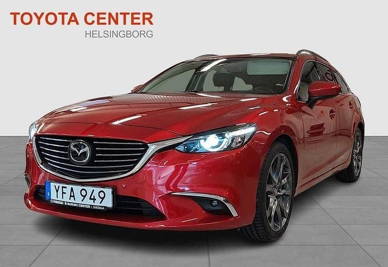 Röd Begagnad 2016 Mazda 6 Optimum Kombi | 189 900 kr (Marknadspris) - Bild 1/4
