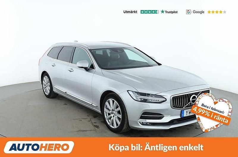 Begagnad Volvo V90 Inscription 151 HK (111 kW) 2017 Silver Kombi