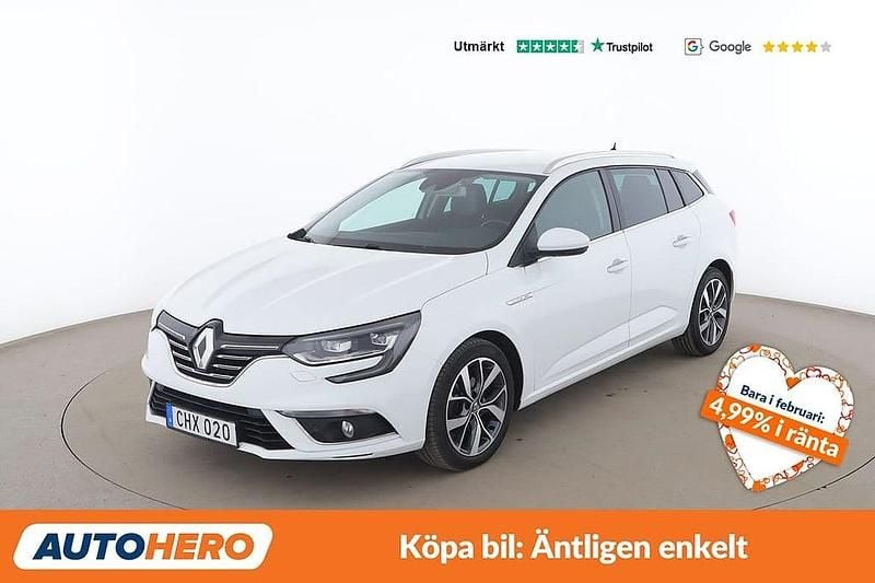 Vit Begagnad 2018 Renault Mégane GrandTour Bose Edition Kombi | 157 000 kr (Marknadspris) - Bild 1/4