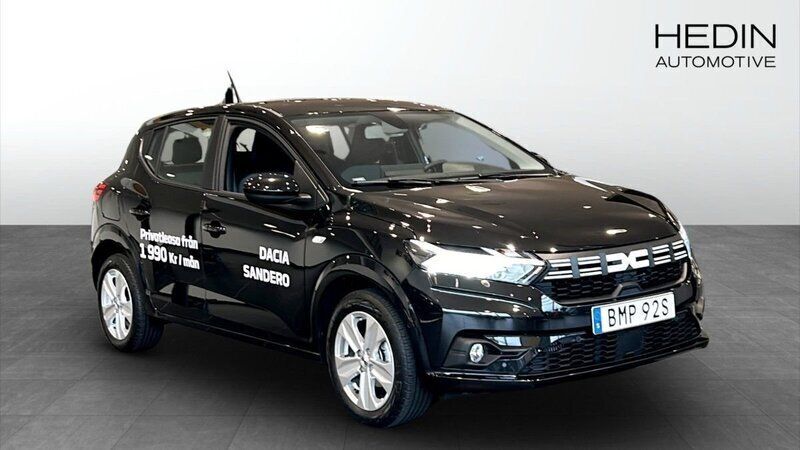 Svart Ny 2024 Dacia Sandero Expression Halvkombi | 216 200 kr (Marknadspris) - Bild 1/4