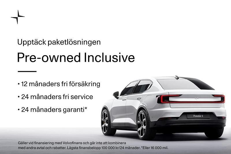 Begagnad Polestar 2 Long Range Dual motor 303 kW (413 HK) 2020 Grå Halvkombi