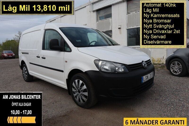 Vit Begagnad 2011 VW Caddy Maxi Minibuss | 75 900 kr (Bra pris) - Bild 1/4