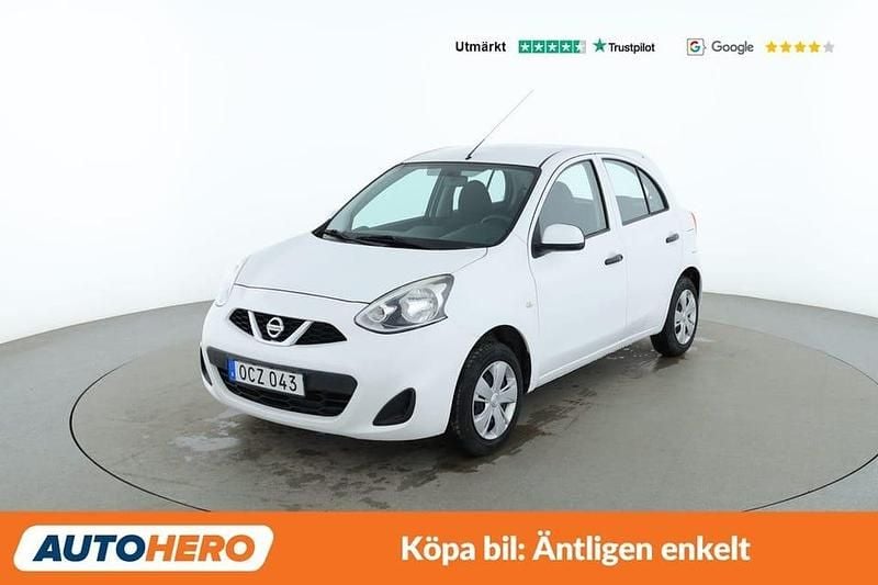 Vit Begagnad 2016 Nissan Micra Halvkombi | 75 000 kr (Marknadspris) - Bild 1/4