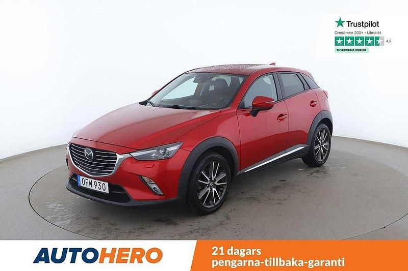Röd Begagnad 2016 Mazda CX-3 Optimum SUV | 131 000 kr (Marknadspris) - Bild 1/4