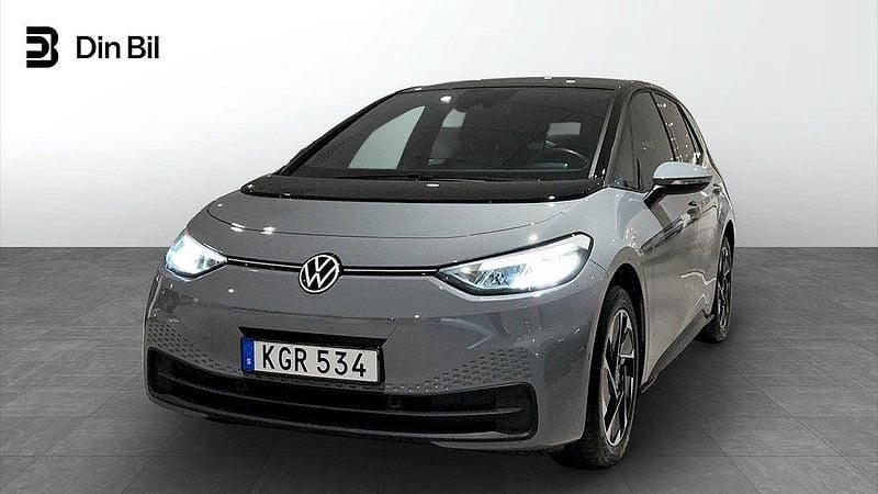 Grå (moonstone grey black) Begagnad 2022 VW ID.3 Pro Performance Halvkombi | 299 900 kr (Lite dyr) - Bild 1/4