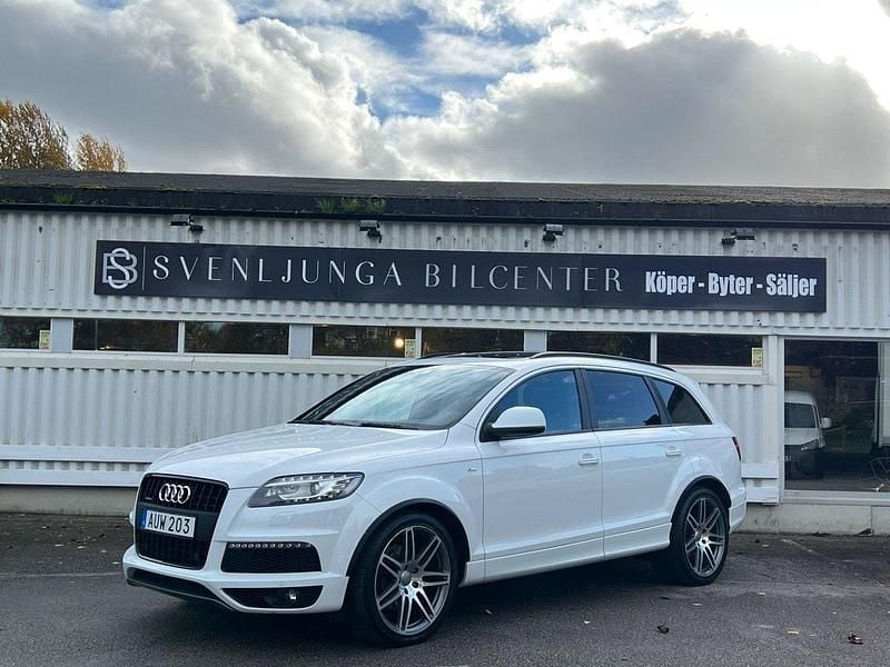 Vit Begagnad 2014 Audi Q7 S-Line SUV | 239 900 kr (Marknadspris) - Bild 1/4