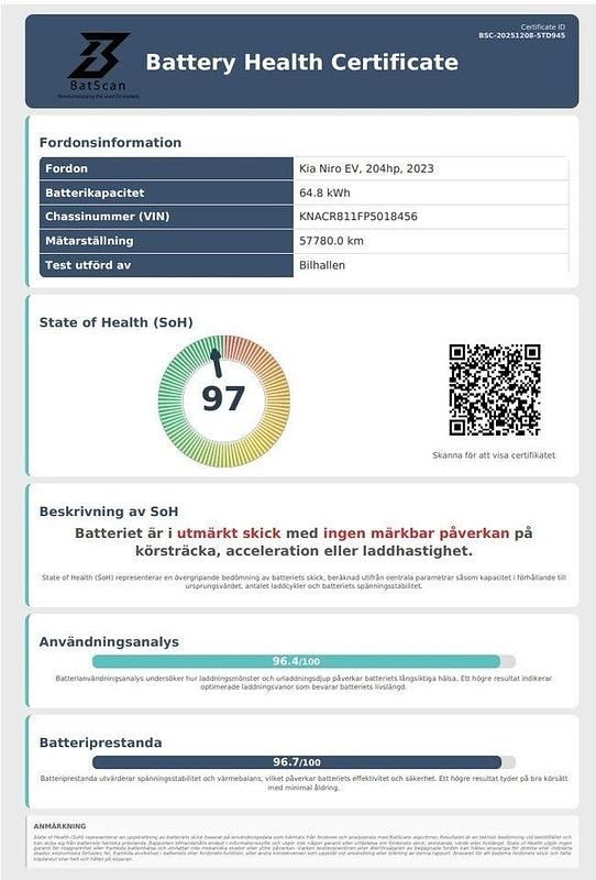 Begagnad Kia e-Niro 150 kW (204 HK) 2022 Svart SUV