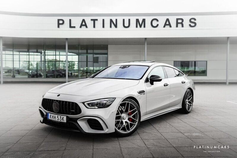 Silver (hightechsilver) Begagnad 2021 Mercedes AMG GT 63 AMG Sportkupé | 1 399 000 kr (Marknadspris) - Bild 1/4