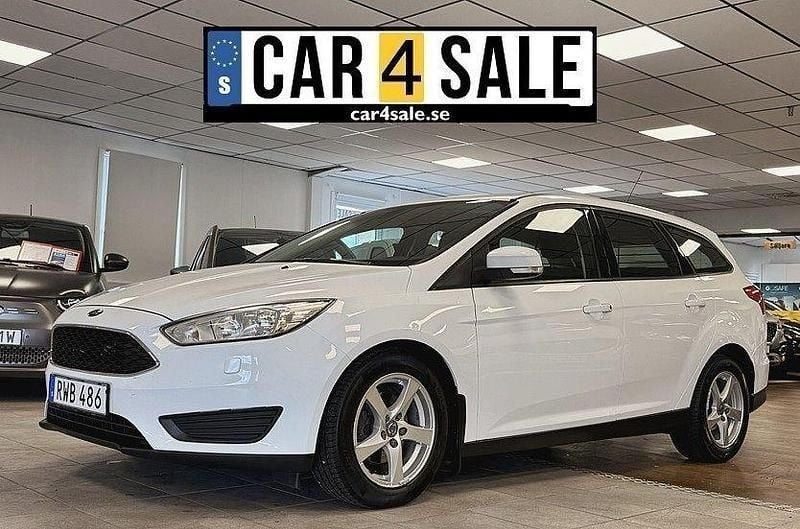 Vit Begagnad 2016 Ford Focus Kombi | 107 900 kr (Bra pris) - Bild 1/4