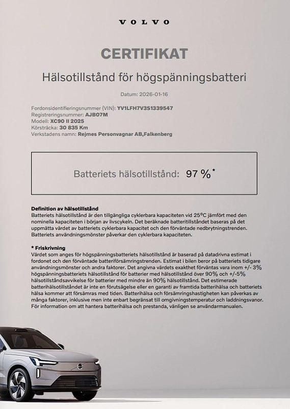 Begagnad Volvo XC90 Ultra 462 HK (339 kW) 2025 Grå SUV