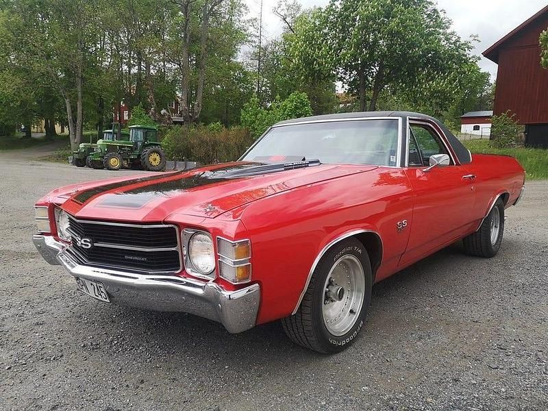 Röd Begagnad 1971 Chevrolet El Camino Pickup | 285 000 kr - Bild 1/4